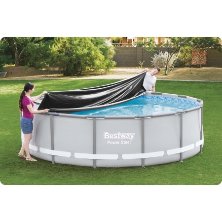 Pokrywa do basenu stelażowego, Bestway, 427 cm, czarny