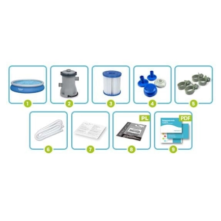 Basen ogrodowy rozporowy, 9w1, Bestway, 457x84 cm