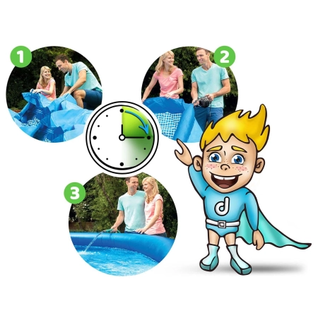 Basen ogrodowy rozporowy, 9w1, Bestway, 457x84 cm