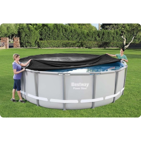 Pokrywa do basenu stelażowego, Bestway, 493 cm, czarny