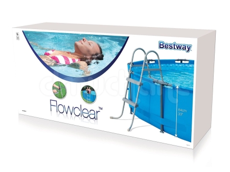 Drabinka metalowa do basenów, Bestway, 84 cm