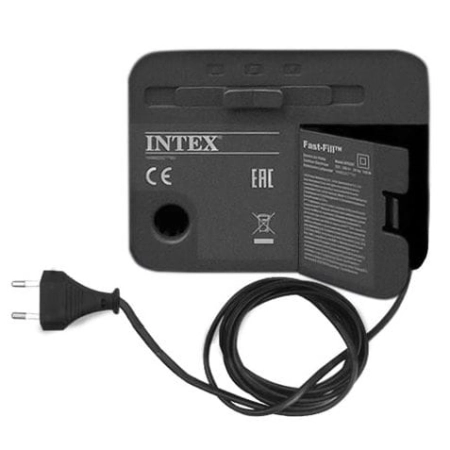 Materac dmuchany, z wbudowaną pompką elektryczną, Intex, 203x152x42 cm