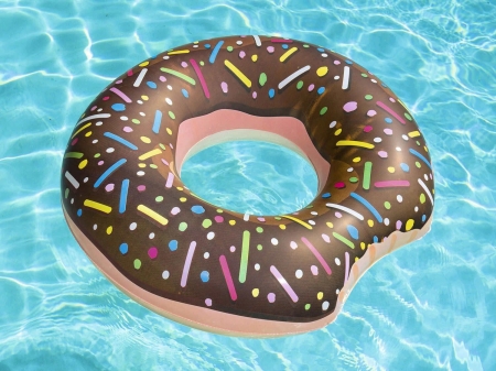 Koło do pływania, donut, Bestway, 107 cm, brązowy