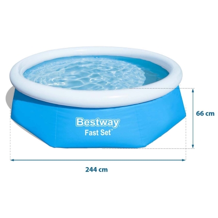 Basen ogrodowy rozporowy, zestaw 16w1, Bestway, 244x66 cm