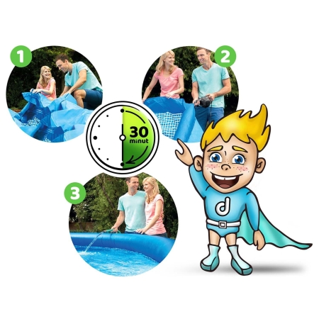 Basen ogrodowy rozporowy, zestaw 15w1, Intex, 396x84 cm