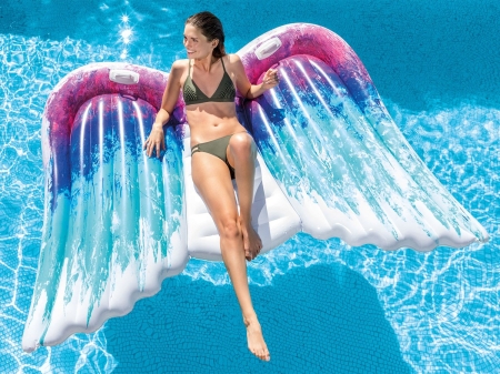 Dmuchany materac plażowy, skrzydła anioła, Intex,  251x160 cm