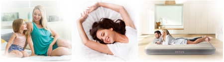 Materac dmuchany, dwuosobowy, Intex, 203x152x25 cm