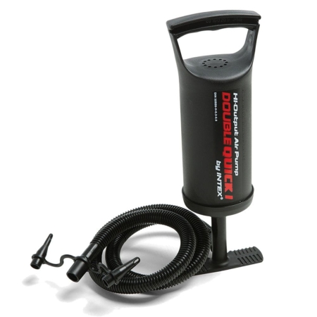 Materac dmuchany, z pompką i dwoma poduszkami, Intex, 203x152x25 cm