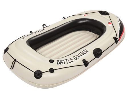 Ponton dmuchany Battle Bomber Raft, 188x98 cm, wiosła + pompka, Bestway