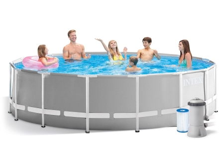 Basen ogrodowy stelażowy, zestaw 17w1, Intex, 457x122 cm