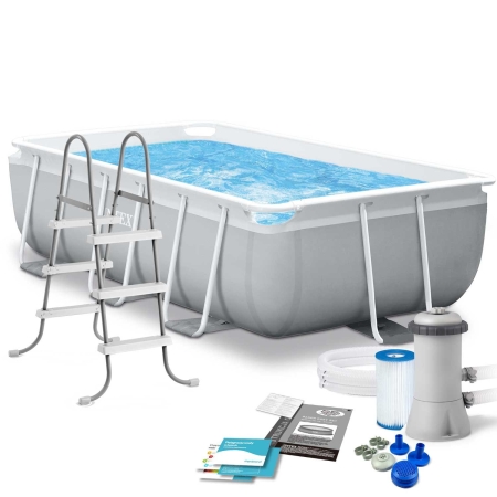 Basen ogrodowy stelażowy, zestaw 10w1, Intex, 300x175x80 cm