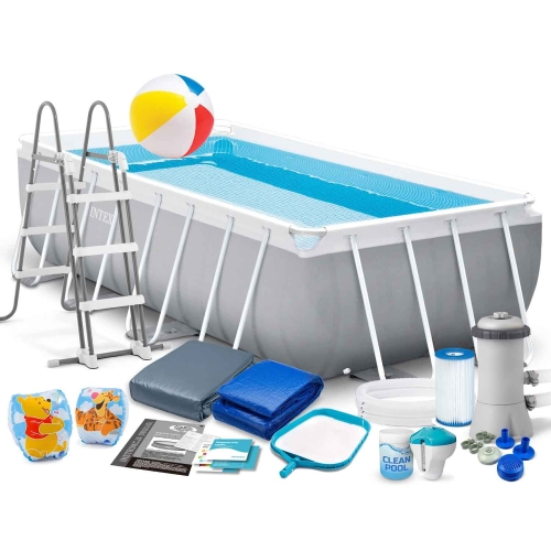 Przejdź do produktu Basen ogrodowy stelażowy, zestaw 18w1, Intex, 488x244x107 cm