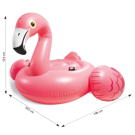 Pływająca wyspa, flaming, Intex, 203x196x124 cm