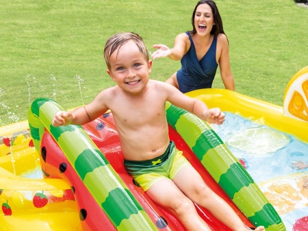 Wodny plac zabaw, owocowy, Intex, 244x191x91 cm