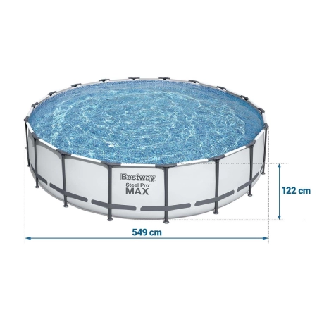 Basen ogrodowy stelażowy, 11w1, Bestway, 549x122 cm