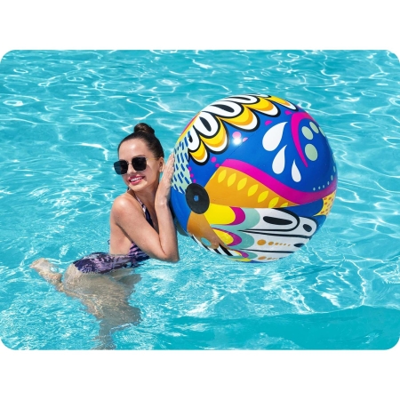 Duża dmuchana piłka plażowa, Bestway, 91 cm, multikolor