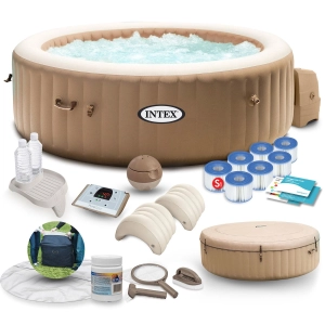 Dmuchane SPA Jacuzzi z hydromasażem, 4 os. + akcesoria, Intex, 196x71 cm