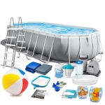 Basen ogrodowy stelażowy, zestaw 18w1, Intex, 610x305x122 cm