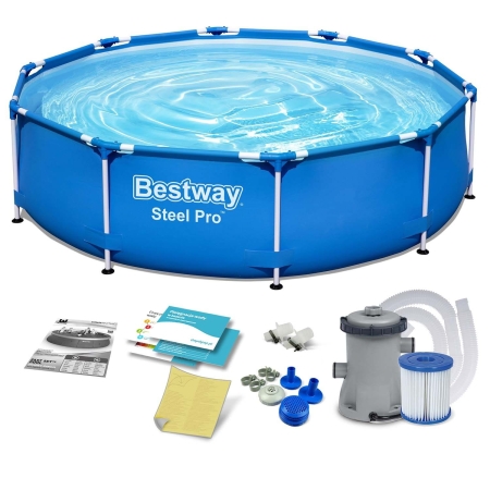 Basen ogrodowy stelażowy, 8w1, Bestway, 305x76 cm
