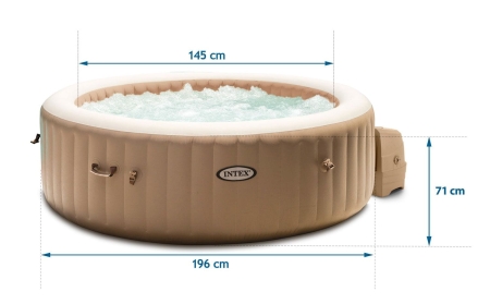Dmuchane SPA Jacuzzi z hydromasażem, 4 os., Intex, 196x71 cm