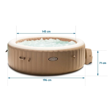 Dmuchane SPA Jacuzzi z hydromasażem, 4 os., Intex, 196x71 cm
