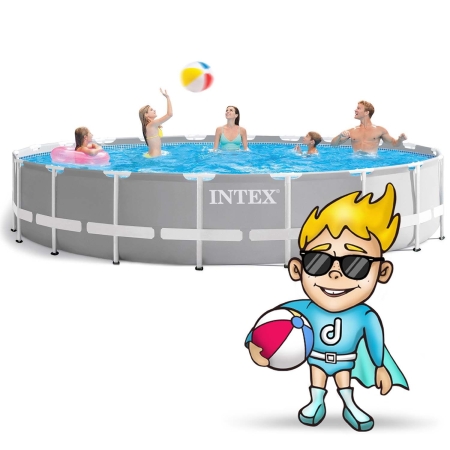 Basen ogrodowy stelażowy, zestaw 21w1, Intex, 610x132 cm
