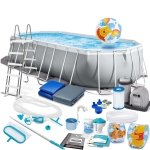 Basen ogrodowy stelażowy, zestaw 21w1, Intex, 610x305x122 cm