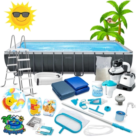 Basen ogrodowy stelażowy, 21w1, Intex, 732x366x132 cm