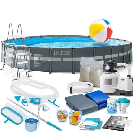 Basen ogrodowy stelażowy, 21w1, Intex, 732x132 cm