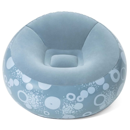 Fotel dmuchany, pufa, Bestway, 112x112x66 cm, niebieski