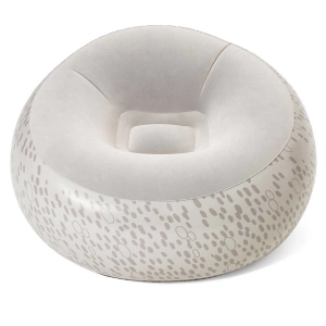 Fotel dmuchany, pufa, Bestway, 112x112x66 cm, szary