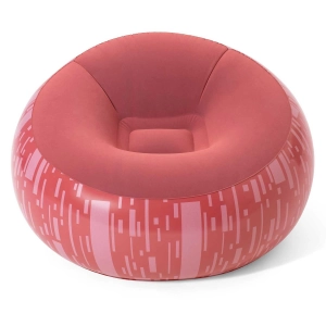 Fotel dmuchany, pufa, Bestway, 112x112x66 cm, czerwony