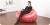 Fotel dmuchany, pufa, Bestway, 112x112x66 cm, czerwony