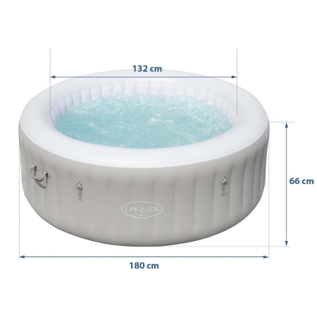 Dmuchane SPA z masażem i podgrzewaczem wody, 4 osobowe, Bestway, 180x66 cm