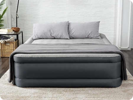 Materac dmuchany, z pompką, dwuosobowy, Bestway, 203x152x46 cm