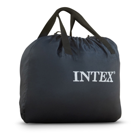 Materac dmuchany, z wbudowaną pompką, dwuosobowy, Intex, 203x152x51 cm