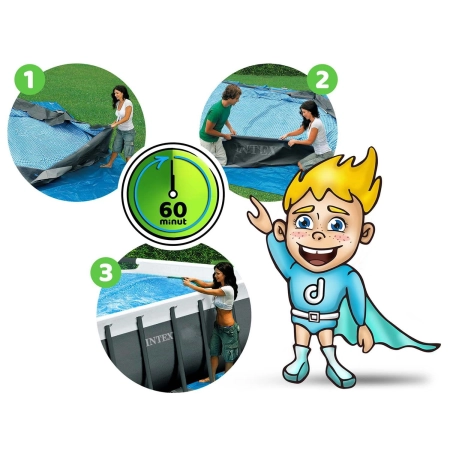 Basen ogrodowy stelażowy, 21w1, Intex, 732x366x132 cm