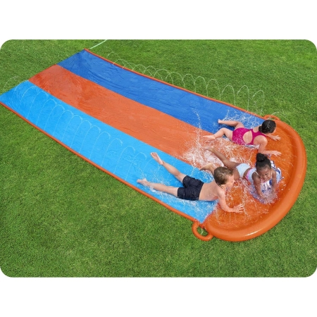 Ślizgawka wodna trzyosobowa, fontanna, Bestway, 488 cm