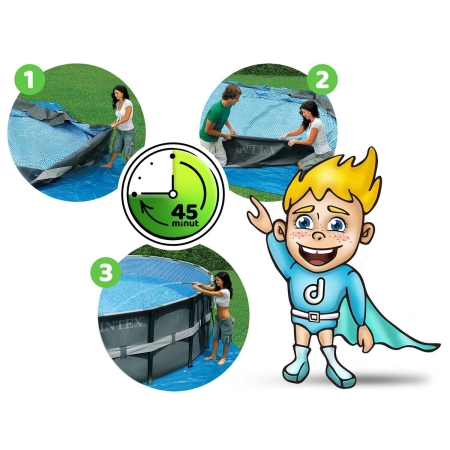 Basen ogrodowy stelażowy, 12w1, Intex, 488x122 cm