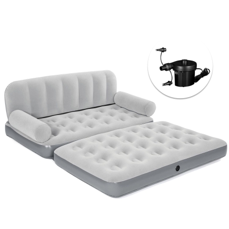 Sofa welurowa z elektryczną pompką, Bestway, 188x152x64 cm