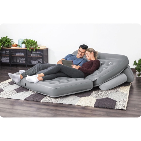Sofa welurowa z elektryczną pompką, Bestway, 188x152x64 cm