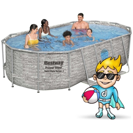 Basen ogrodowy stelażowy, 12w1, Bestway, 427x250x100 cm