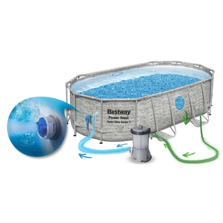 Basen ogrodowy stelażowy, 12w1, Bestway, 427x250x100 cm