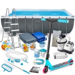 Basen ogrodowy stelażowy, 21w1, Intex, 549x274x132 cm + hulajnoga GRATIS