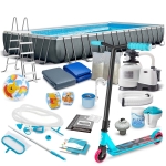 Basen ogrodowy stelażowy, 21w1, Intex, 975x488x132 cm + hulajnoga GRATIS