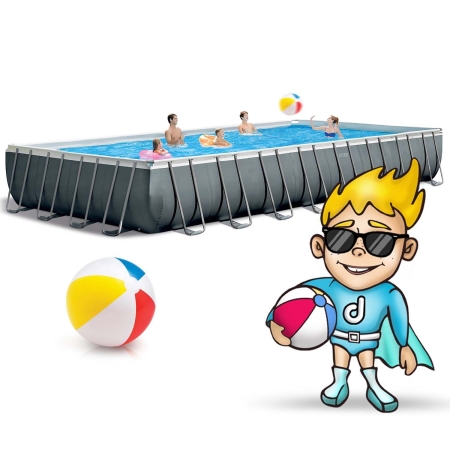 Basen ogrodowy stelażowy, 21w1, Intex, 975x488x132 cm + hulajnoga GRATIS