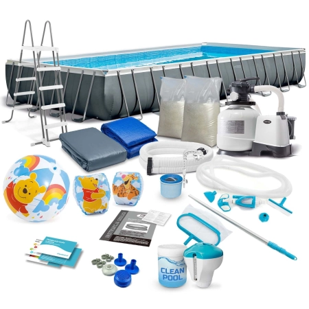 Basen ogrodowy stelażowy, 21w1, Intex, 975x488x132 cm + hulajnoga GRATIS