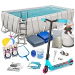 Basen ogrodowy stelażowy, 17w1, Bestway, 549x274x122 cm + hulajnoga GRATIS
