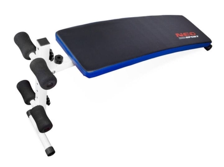 Ławeczka skośna do ćwiczeń, Neo-Sport, 124x31 cm, czarny