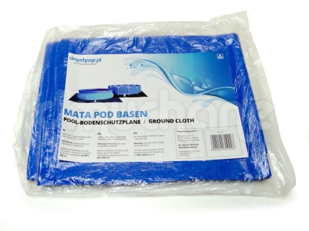 Uniwersalna mata pod basen ogrodowy, 445x254 cm, niebieski